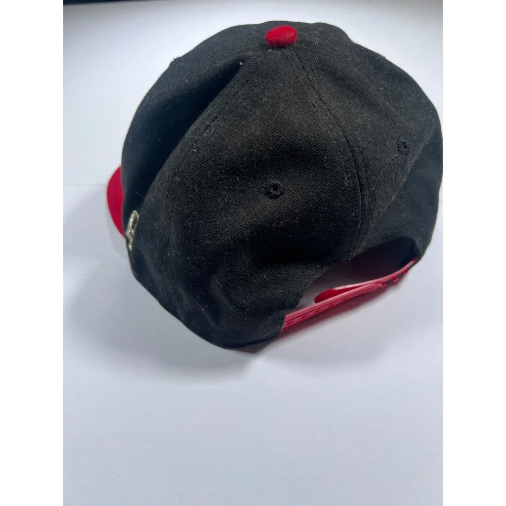 New Era Chicago Bulls Snapback Hat Mens M/L Black Red 1991 Champions 9FIFTY NBA